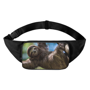 Happy Sloth Print Waist Bag