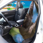 Happy Sloth Print Waterproof Car Seat Cover