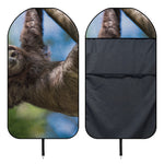 Happy Sloth Print Waterproof Car Seat Cover