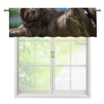 Happy Sloth Print Window Valance
