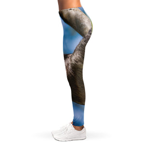 Happy Sloth Print Women's Leggings