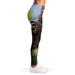 Happy Sloth Print Women's Leggings