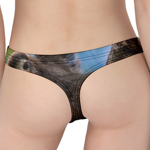 Happy Sloth Print Women's Thong