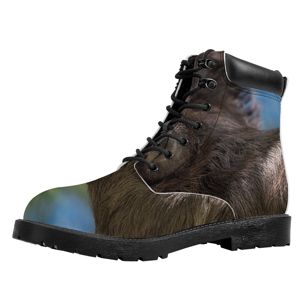 Happy Sloth Print Work Boots