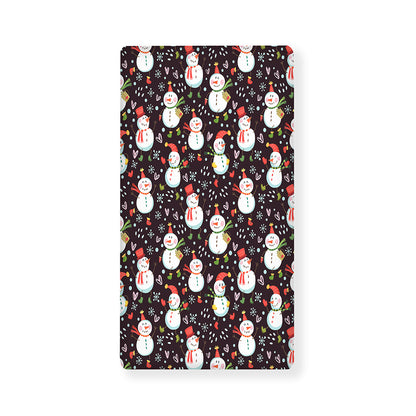 Happy Snowman Pattern Print Baby Crib Sheet