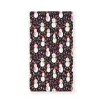 Happy Snowman Pattern Print Baby Crib Sheet