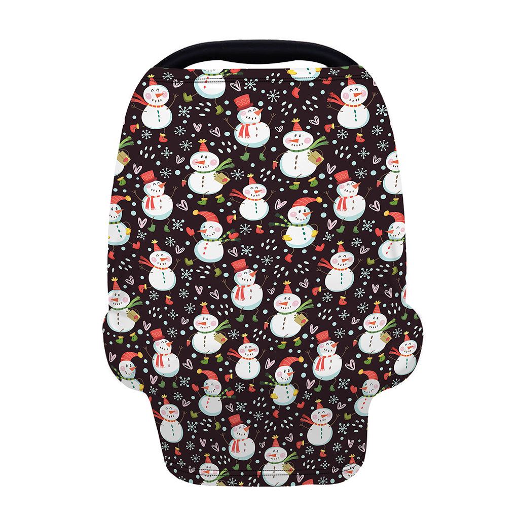 Happy Snowman Pattern Print Baby Seat Cover
