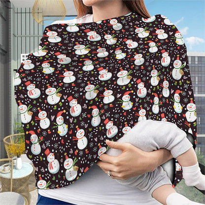 Happy Snowman Pattern Print Baby Seat Cover