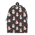 Happy Snowman Pattern Print School Backpack
