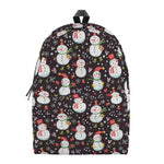 Happy Snowman Pattern Print Backpack