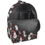 Happy Snowman Pattern Print Backpack