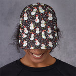 Happy Snowman Pattern Print Baseball Cap