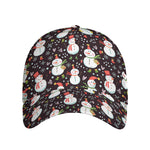 Happy Snowman Pattern Print Baseball Cap