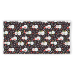 Happy Snowman Pattern Print Beach Towel