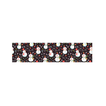 Happy Snowman Pattern Print Bed Runner