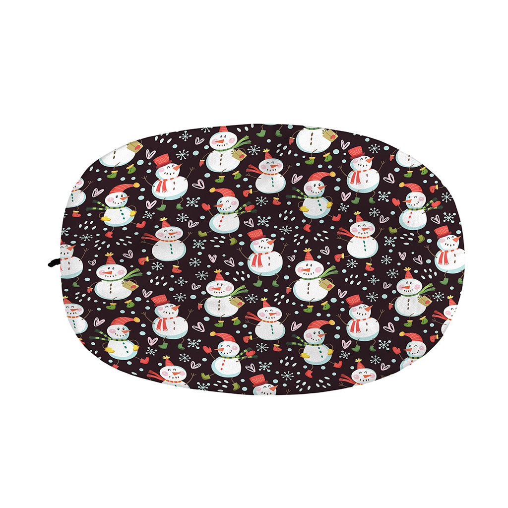 Happy Snowman Pattern Print Car Side Mirror Covers