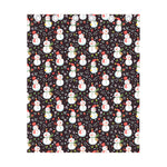 Happy Snowman Pattern Print Curtain