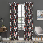 Happy Snowman Pattern Print Curtain