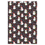 Happy Snowman Pattern Print Curtain
