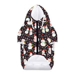 Happy Snowman Pattern Print Dog Zip Up Hoodie