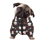 Happy Snowman Pattern Print Dog Zip Up Jacket
