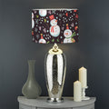 Happy Snowman Pattern Print Drum Lamp Shade