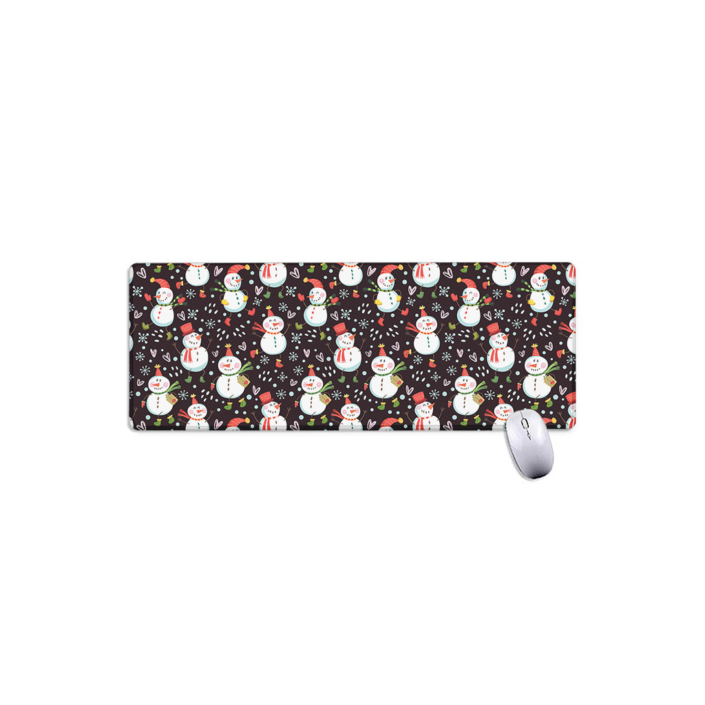 Happy Snowman Pattern Print Extended Mouse Pad
