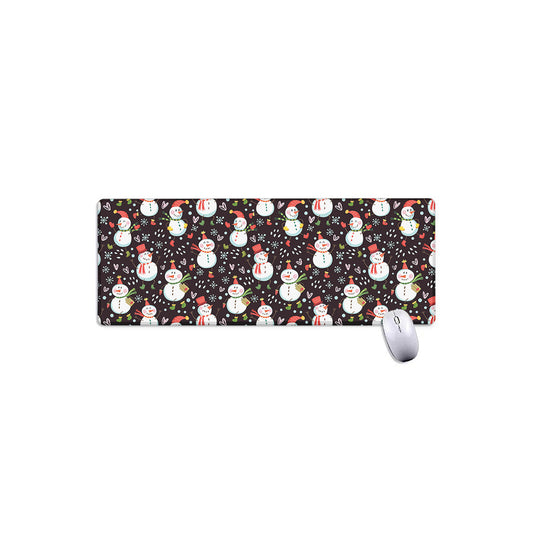Happy Snowman Pattern Print Extended Mouse Pad