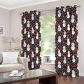 Happy Snowman Pattern Print Extra Wide Grommet Curtains