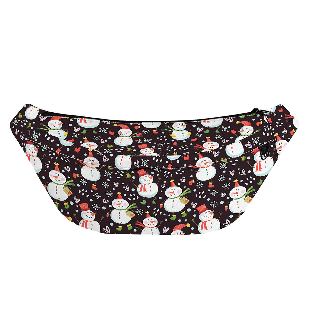 Happy Snowman Pattern Print Fanny Pack