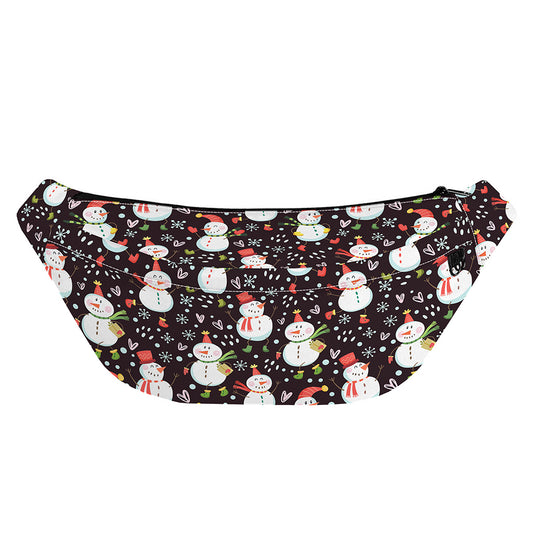 Happy Snowman Pattern Print Fanny Pack