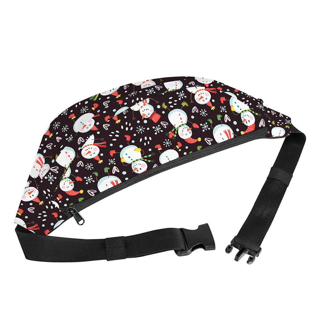 Happy Snowman Pattern Print Fanny Pack