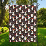 Happy Snowman Pattern Print Garden Flag