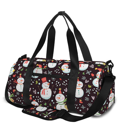 Happy Snowman Pattern Print Gym Bag