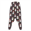 Happy Snowman Pattern Print Hammer Pants