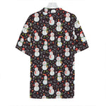 Happy Snowman Pattern Print Hawaiian Shirt