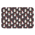 Happy Snowman Pattern Print Indoor Door Mat