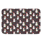 Happy Snowman Pattern Print Indoor Door Mat