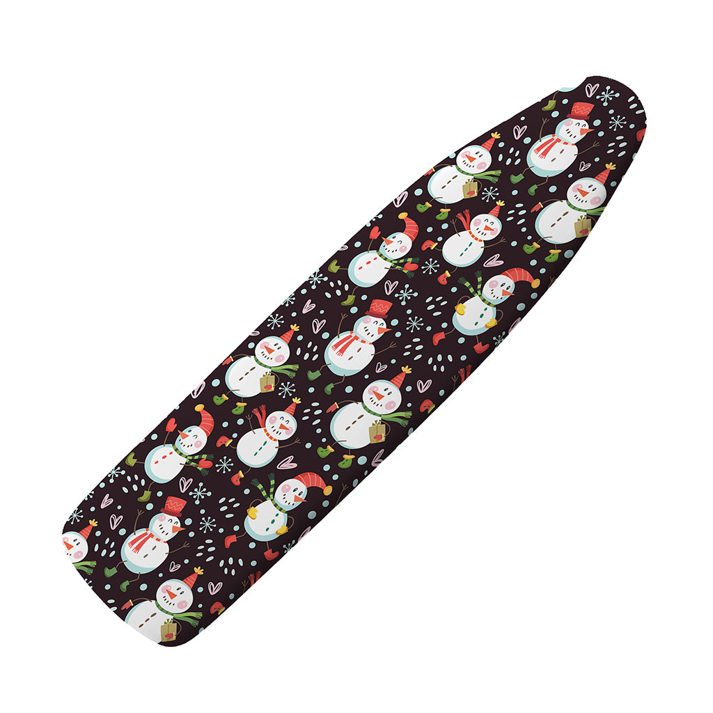 Happy Snowman Pattern Print Ironing Board Cover