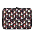 Happy Snowman Pattern Print Laptop Sleeve