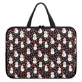 Happy Snowman Pattern Print Laptop Sleeve With Handle