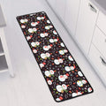 Happy Snowman Pattern Print Long Kitchen Mat