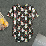 Happy Snowman Pattern Print Men's Bodysuit