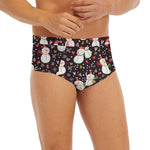 Happy Snowman Pattern Print Men's Briefs