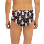 Happy Snowman Pattern Print Men's Briefs