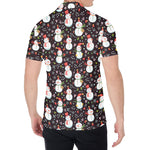 Happy Snowman Pattern Print Men's Shirt