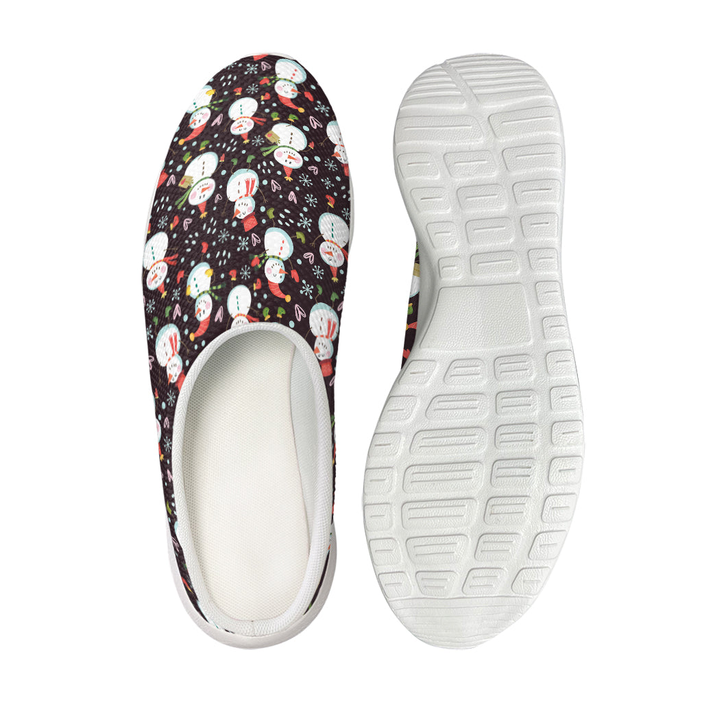 Happy Snowman Pattern Print Mesh Casual Shoes