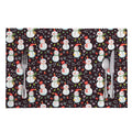 Happy Snowman Pattern Print Placemat