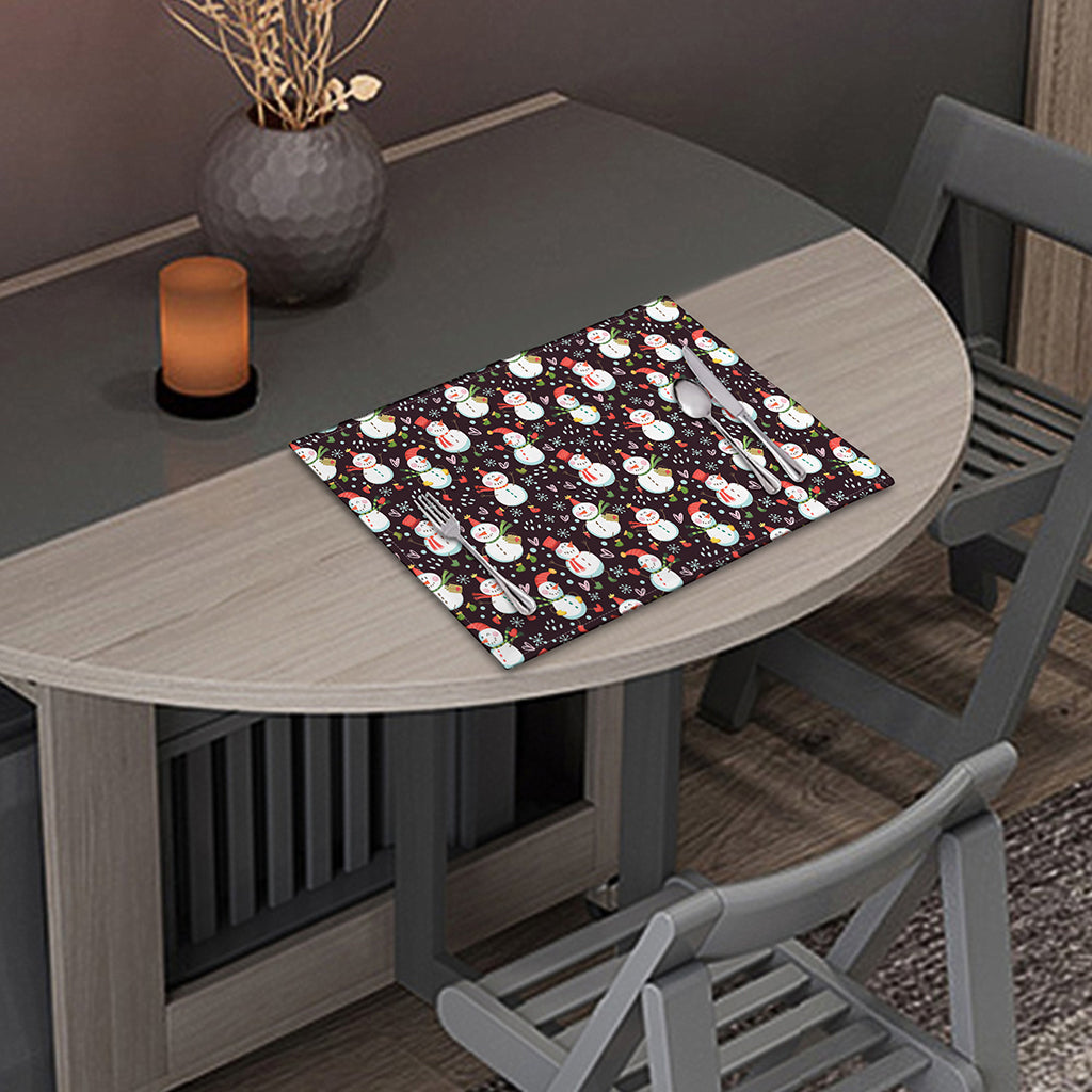 Happy Snowman Pattern Print Placemat