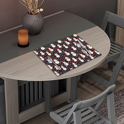 Happy Snowman Pattern Print Placemat